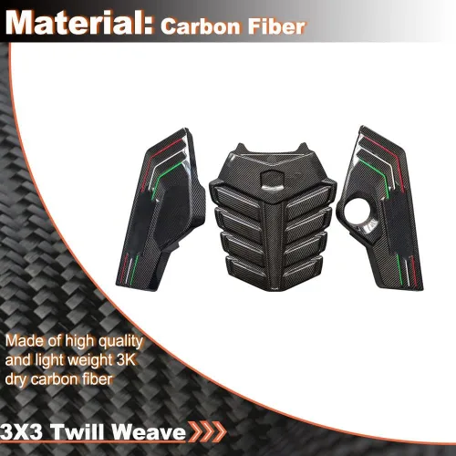 Vista 3 de AMNOOL Kit de cubierta de válvula de motor de fibra de carbono seca para Lamborghini Urus 2018-2022 Base Sport Utility 4 puertas Auto Hood Bonnet