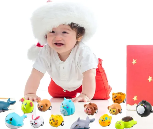 Vista 3 de Paquete de 36 autos de carreras de animales para tirar hacia atrás, vehículos de juguete de Pascua para niños, regalos de cumpleaños, recuerdos