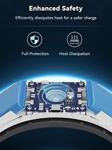 Vista 4 de SINBEAUTIES Elite Strap - Batería integrada de 6000 mAh compatible con OculusMeta Quest 2, fuente de alimentación de carga rápida puede equilibrar
