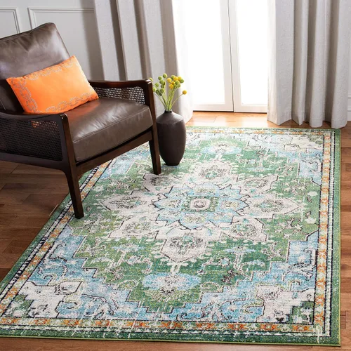 Vista 16 de Safavieh MAD473E - Tapete con diseño de medallón desgastado, bohemio elegante, colección Madison, no suelta pelos, fácil de cuidar, alto tránsito