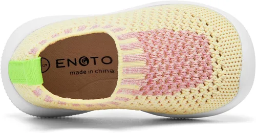 Vista 5 de Engtoy Zapatos de bebé para niños y niñas, zapatos para caminar, ligeros, transpirables, de malla, zapatos antideslizantes con suela de goma suave