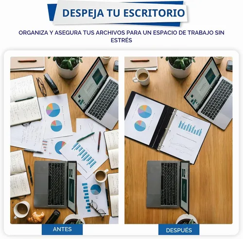 Vista 4 de Samsill (MP248530) - Carpeta de 3 anillos redondos de 1 pulgada, fabricada en los EE. UU., con cubierta transparente personalizable para insertos