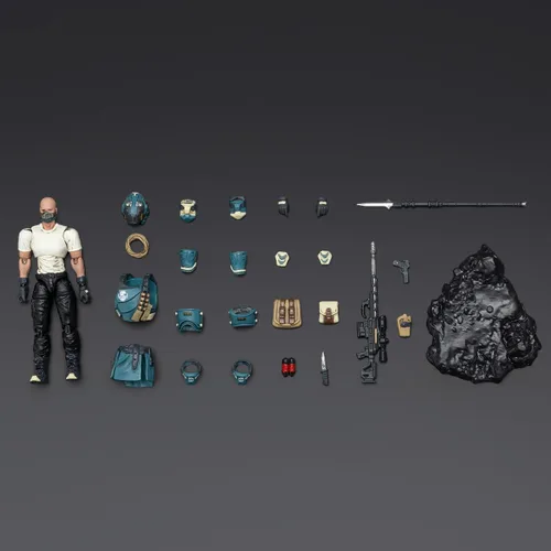 Vista 9 de Figura de acción JoyToy 1/25 Dark Source UNSC Sniper Foster Colección Modelo Regalos de Cumpleaños Jt01994