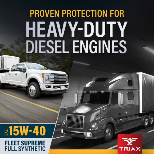 Vista 3 de Triax Fleet Supreme ESP 15W-40 API CK-4 Aceite de motor diésel completamente sintético, optimizado y potenciado por fricción con molibdeno