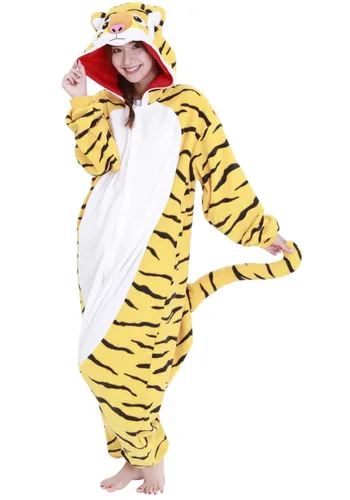 Vista 11 de Pijama Kigurumi de Tigre para Adulto Multicolor