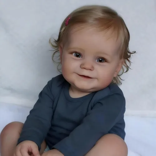 Vista 2 de iCradle Adorable Muñeca Reborn de Bebé con Aspecto Real de 50 cm, Muñeca de Bebé de Silicona para Niños de 3+ Años