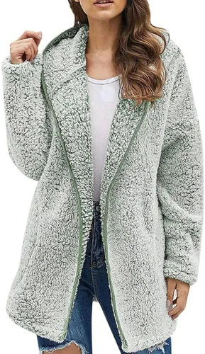 Vista 4 de Ropa de otoño para mujer, con solapa frontal abierta, para salir de noche