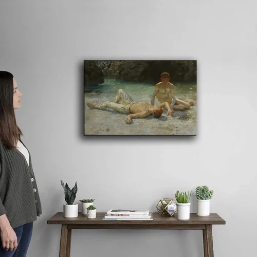 Vista 4 de 43 impresiones de niños por Henry Scott Tuke Noonday Heat Poster Pintura decorativa lienzo arte de pared póster de sala de estar, dormitorio