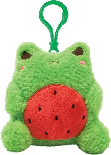 Vista 12 de Cuddle Barn PlushGoals - Mini Boba Wawa Clip súper suave y lindo Kawaii rana de peluche de animal de peluche, llavero para bolsa, 4 pulgadas