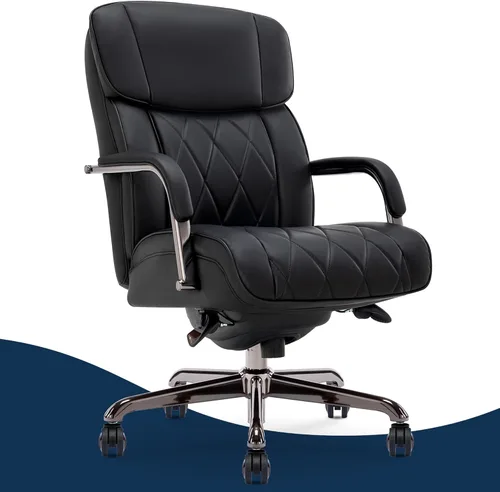 Vista 22 de La-Z-Boy Sutherland CHR10048A - Silla giratoria ergonómica de piel Negro