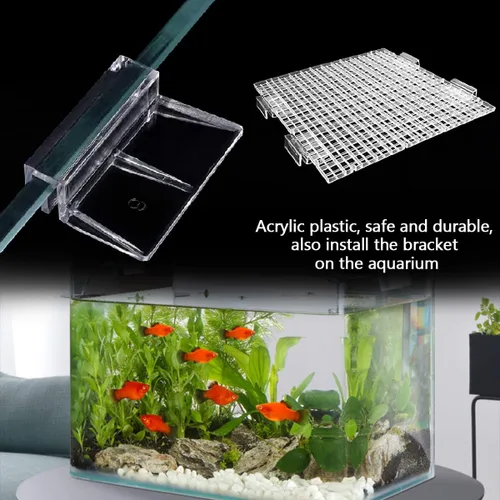 Vista 5 de 16 clips de acrílico para cubierta de acuario de 0.236 pulgadas, cubierta de vidrio transparente para pecera, soporte de soporte universal para tapa