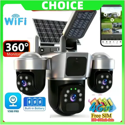 Vista 3 de Cámara de seguridad solar para exteriores 2 en 1