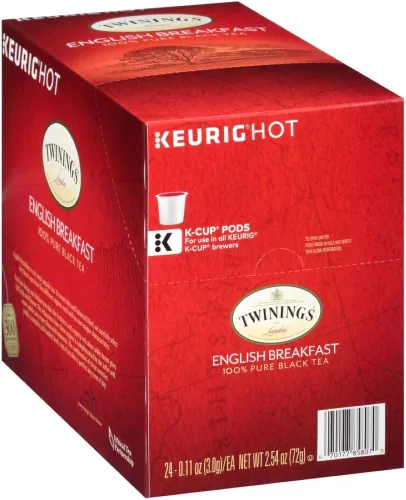 Vista 6 de Hamilton Beach Hervidor de té eléctrico de vidrio, caldera de agua y Twinings English Breakfast Tea K-Cup Pods Bundle