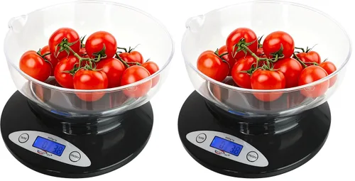 Vista 6 de Báscula de cocina electrónica Weighmax, Capacidad máx. de peso 2000 g / 5 lb, Negro