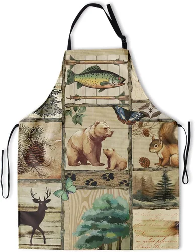 Vista 41 de Delantal con bolsillos, delantales para mujeres y hombres, delantal de cocina para cocinar, jardinería, servidor, camarera, pintura