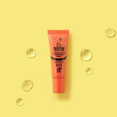 Vista 3 de Bálsamo tintado calmante multiusos – Bálsamo labial para labios, mejillas, ojos – Bálsamo labial teñido – Hidratante labial con papaya – Coral