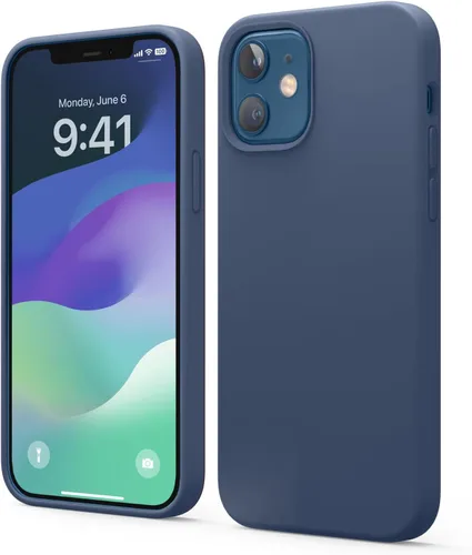 Vista 11 de elago - Carcasa de silicona líquida para iPhone 12 Mini, color negro Full Body Protective Cover, Shockproof, Slim Fit, Anti-Scratch Soft