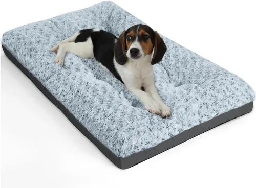 Vista 17 de POCBLUE Camas lavables para perros para jaulas, alfombrilla pequeña de felpa para jaulas, almohadilla antideslizante para jaulas para uso en Negro