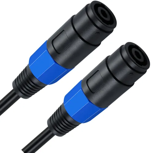 Vista 5 de Cable de altavoz, cable adaptador de audio Speakon hembra a hembra y cambiador de género para DJ/PA cable de altavoz con bloqueo giratorio de 7.9
