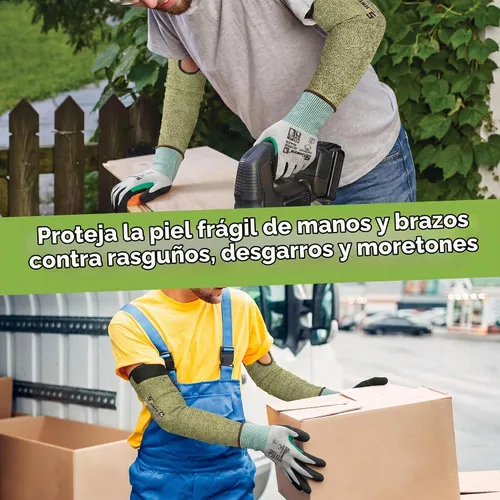 Vista 8 de Schwer CORE Mangas de Protección para Brazo S081, Mangas Resistentes a Cortes ANSI A5 con Orificio para el Pulgar, Manga de Soldadura Resistente a