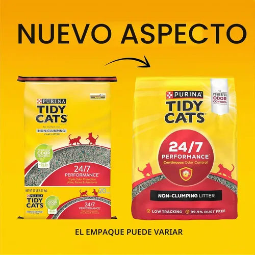 Vista 2 de Purina Tidy Cats arcilla higiénica para gatos, Rendimiento 24/7
