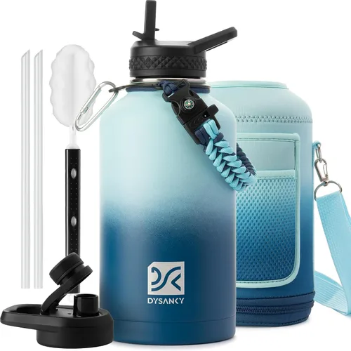 Vista 21 de DYSANKY Botella de agua aislada de 32 onzas, metal al vacío de acero inoxidable grueso, jarra de agua deportiva portátil para gimnasio y senderismo