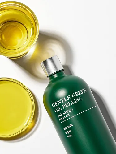 Vista 8 de Terra & Co. Nano hidroxiapatita suave aceite verde - Enjuague bucal natural vegano para la salud de los dientes y las encías - Sin alcohol y sin
