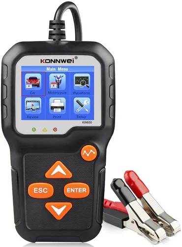 Vista 6 de Escáner KW850 OBD2 + probador de batería de coche KW650