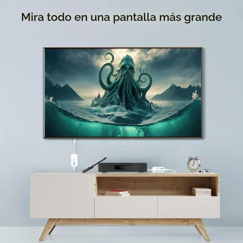 Vista 6 de EZCast Transmisor y receptor HDMI inalámbrico, 4K 30Hz, funciona con todos los televisores (inteligentes y no inteligentes), duplicación de pantalla