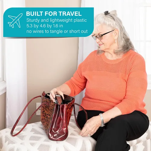Vista 4 de Serene Innovations Reloj despertador ruidoso para personas que duermen mucho y adultos sordos: reloj despertador vibratorio con agitador de cama