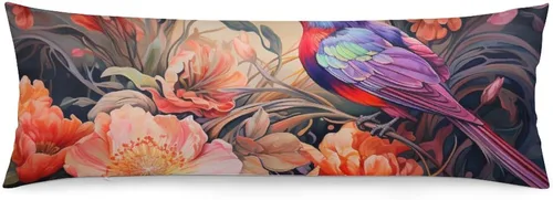 Vista 9 de Elegant Leaves - Funda de almohada de poliéster (20 x 54 pulgadas), color burdeos