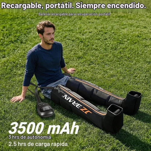 Vista 8 de Botas de recuperación de piernas con compresión de aire: Dispositivo de sistema de compresión secuencial de doble potencia con sensor de presión