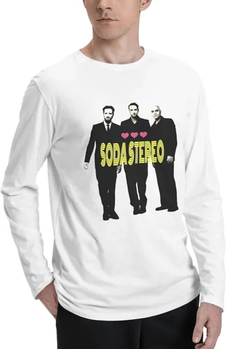 Vista 2 de ABOORA Soda Music And Stereo Men's T-Shirt Unisex Long Sleeve Pullover Tops Crewneck Graphic Sweatshirt Black
