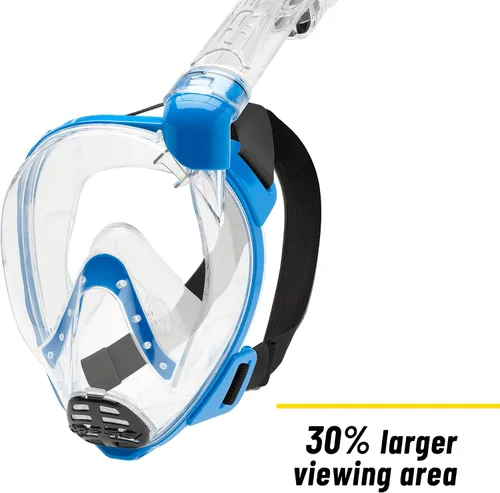 Vista 6 de Cressi Kit de snorkel junior para niños de 6 a 12 años - Máscara facial completa + aletas ajustables + equipo ligero colorido - Baron Jr & Rocks