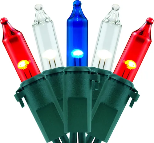 Vista 12 de YULETIME 200 Luces de Navidad Moradas, Paquete de 2 Juegos de 33 Pies, 100 Unidades, Luces de Cadena Incandescentes Certificadas UL