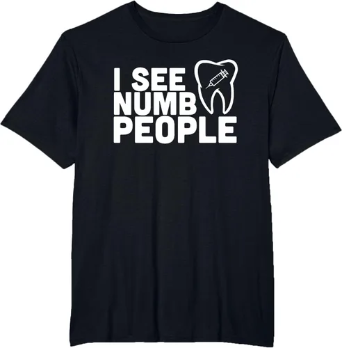 Vista 71 de I see Numb People - Camiseta de regalo para dentista dental, Negro, S