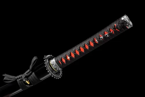 Vista 4 de Espada japonesa hecha a mano del dragón Katana Samurai de 41 pulgadas 1095 de acero al carbono