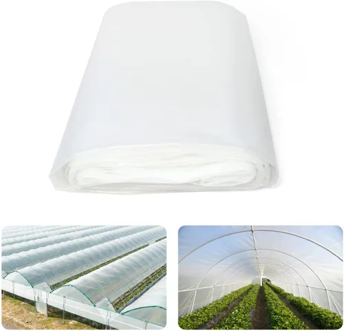 Vista 10 de Fencer Wire Lámina de plástico transparente para invernaderos de 6 mil resistente a los rayos UV, cubierta de invernaderos para horticultura