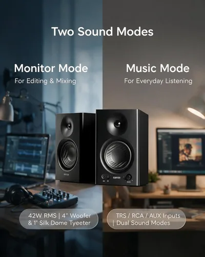 Vista 3 de Edifier Altavoces de computadora MR4 para PC de escritorio, monitores