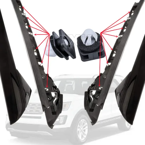 Vista 6 de Rexka Clips de retención para moldura de parabrisas compatibles con Ford Explorer 2011-2019 BB5Z-78519R44-A BB5Z78519R44A
