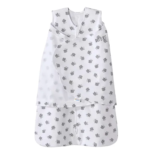 Vista 14 de HALO Saco de dormir envolvente 100% algodón, manta vestible ajustable de 3 vías, TOG 1.5, azul bebé, recién nacido, 0-3 meses