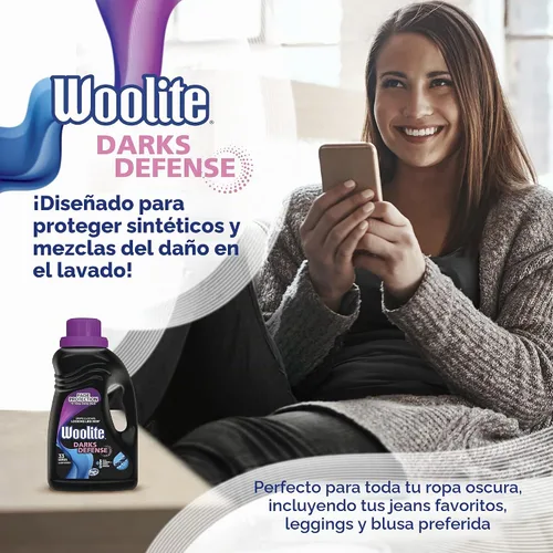 Vista 3 de Woolite Darks Defense Detergente Líquido para Ropa, 33 Cargas, 50 Fl Oz y Woolite Damage Defense Detergente para Ropa, 33 Cargas, 50 Fl Oz