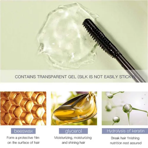 Vista 6 de Barra de fijación para cabello con frizz, 4 unidades de cera de acabado hidratante y brillante para flequillo y peinado - crema de fijación no grasa