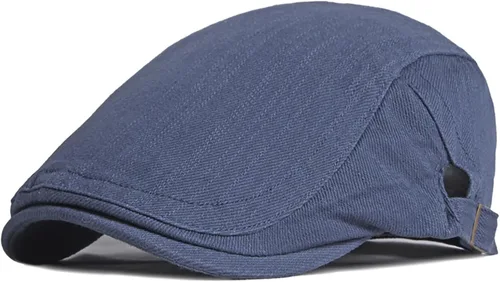 Vista 9 de DIYDECAL Gorras planas de algodón para hombre, boina de conducción taxista para mujer