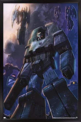 Vista 9 de Trends International Hasbro Transformers - Póster de pared Decepticons, 14.725 x 22.375 pulgadas, versión enmarcada de madera de granero