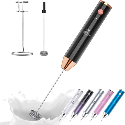 Vista 35 de Zulay Milk Boss Espumador de leche potente manual, hace espuma para latte, batidor para mezclar bebidas, café, miniespumador para capuchino, frappé
