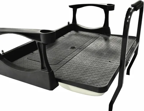 Vista 6 de MadJax Genesis 300 - Kit de asiento trasero de aluminio para modelos EZGO RXV 2008 en adelante, cojines negros de lujo