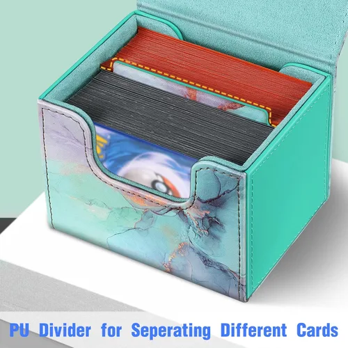 Vista 4 de CaseBot Caja de cartas compatible con MTG/TCG/CCG, funda magnética para tarjetas de juego de gran tamaño que se adapta a más de 180 tarjetas