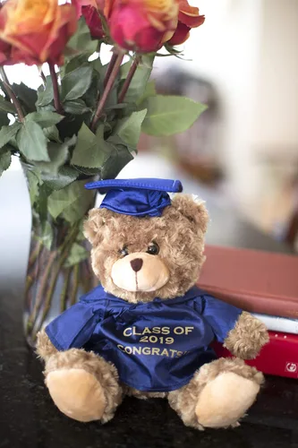Vista 3 de Plushland Peluche de animal, juguetes de 12 pulgadas, regalo para el día de graduación, lo mejor para cualquier graduado de escuela, 12 pulgadas