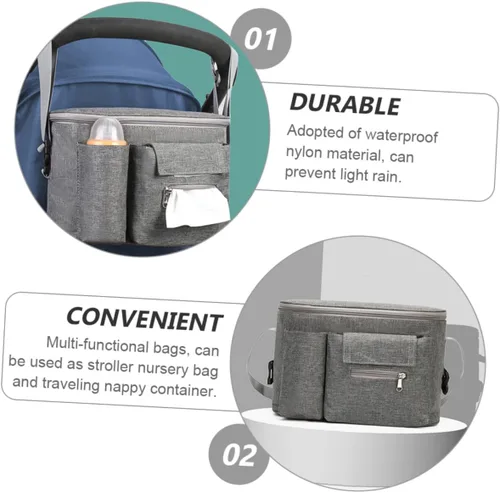 Vista 3 de Toddmomy Bolsa de viaje para mamá, bolsa de viaje para mamá, bolsa de viaje mochila de viaje, bolso de mano, bolso grande para cochecito, bolsa